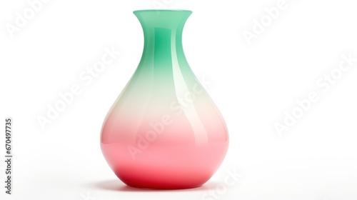 glass vase isolated on white background. 3d render illustration. Generative AI