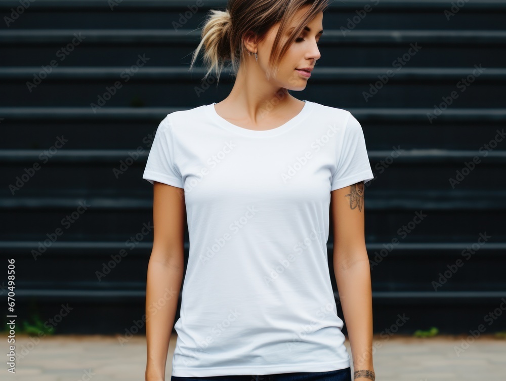 white t-shirt mock-up photoshop style photo generatieve ai white t-shirt mock-up photoshop style photo generatieve ai