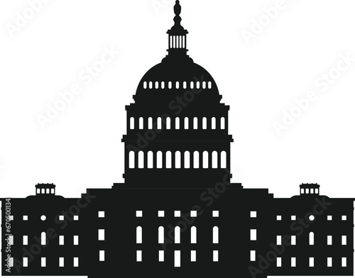 vector  icon of capitol building washington dc american congress photo