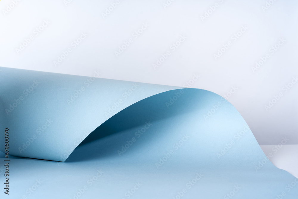 Podium for exhibitions and product presentations. Beautiful blue background. Abstract minimal empty background composition for product presentation. Podium for exhibitions and product presentations. Beautiful blue background. Abstract minimal empty background composition for product presentation.