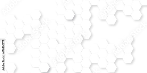 Abstract background with hexagon, modern abstract vector polygonal pattern. Futuristic abstract honeycomb technology white background. Luxury white hexagon pattern. © armans