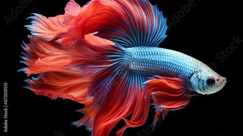 Moving minute of multi color half moon enormous ears or elephant ears Siamese Battling Angle (Betta Splendens) disconnected on white foundation