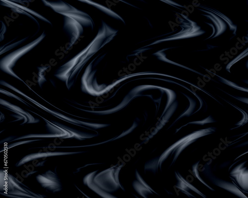 Abstract luxury black and white wavy liquid cloth texture