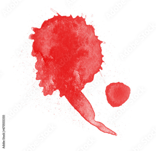 Blood splatter, horror backgrounds. Watercolor brush isolated on PNG background for art design. Royalty high-quality transparent stock of abstract drops brush for painting, ink splatter, bloodstain