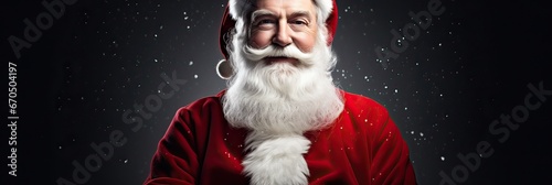 Santa Claus, white beard, red suit, season's spirit, jolliness, generosity, warmth. Generated by AI.