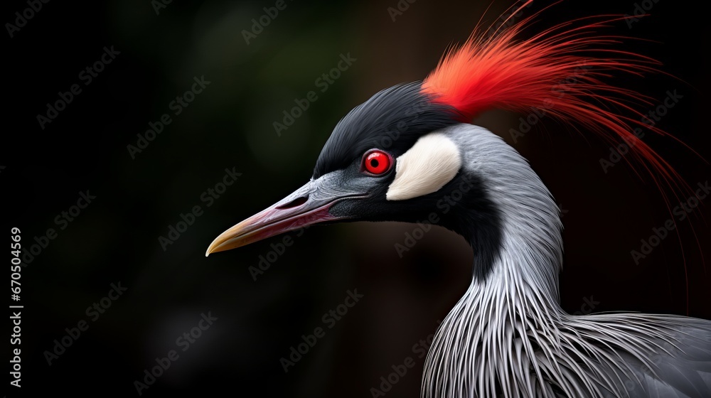 This is a picture of a bird called a crown crane