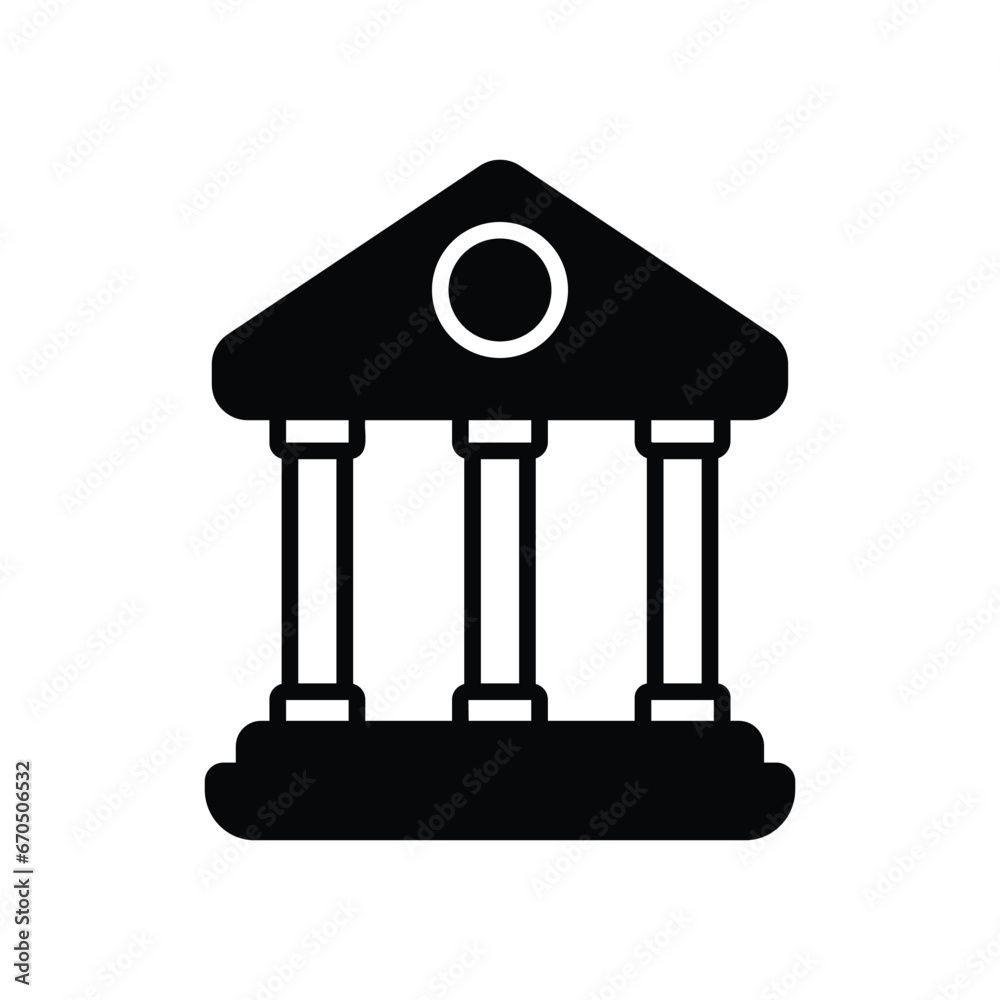 Bank icon isolate white background vector stock illustration Bank icon isolate white background vector stock illustration