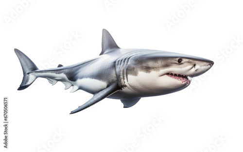 The Great White Shark Facts on isolated background