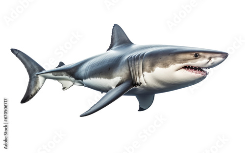 The Great White Shark Facts on isolated background