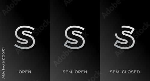 Set of letter S logo icon design template elements