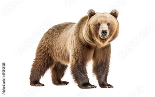 The Mighty Grizzly Bear on isolated background