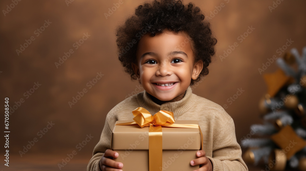little cute boy holding gift box with ribbons on color background, child in knitted sweater, smiling happy kid, new year, christmas, eve, present, kindergarten, childhood, holiday, winter, toddler little cute boy holding gift box with ribbons on color background, child in knitted sweater, smiling happy kid, new year, christmas, eve, present, kindergarten, childhood, holiday, winter, toddler
