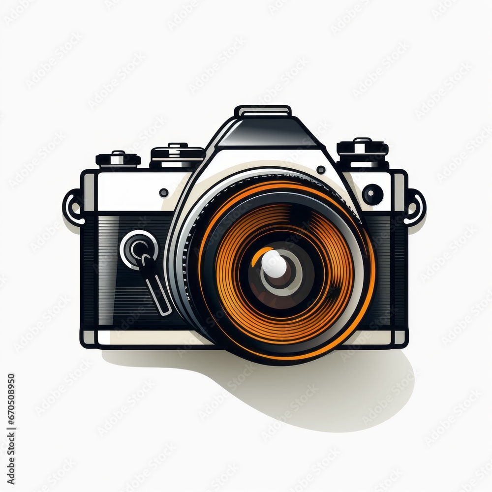 minimalistic camera logo perfect for a print