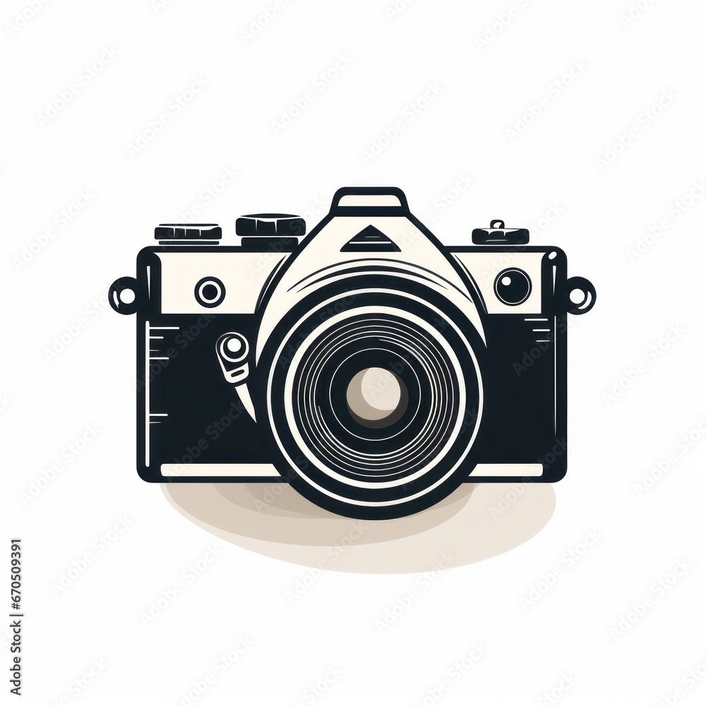 minimalistic camera image perfect for a print