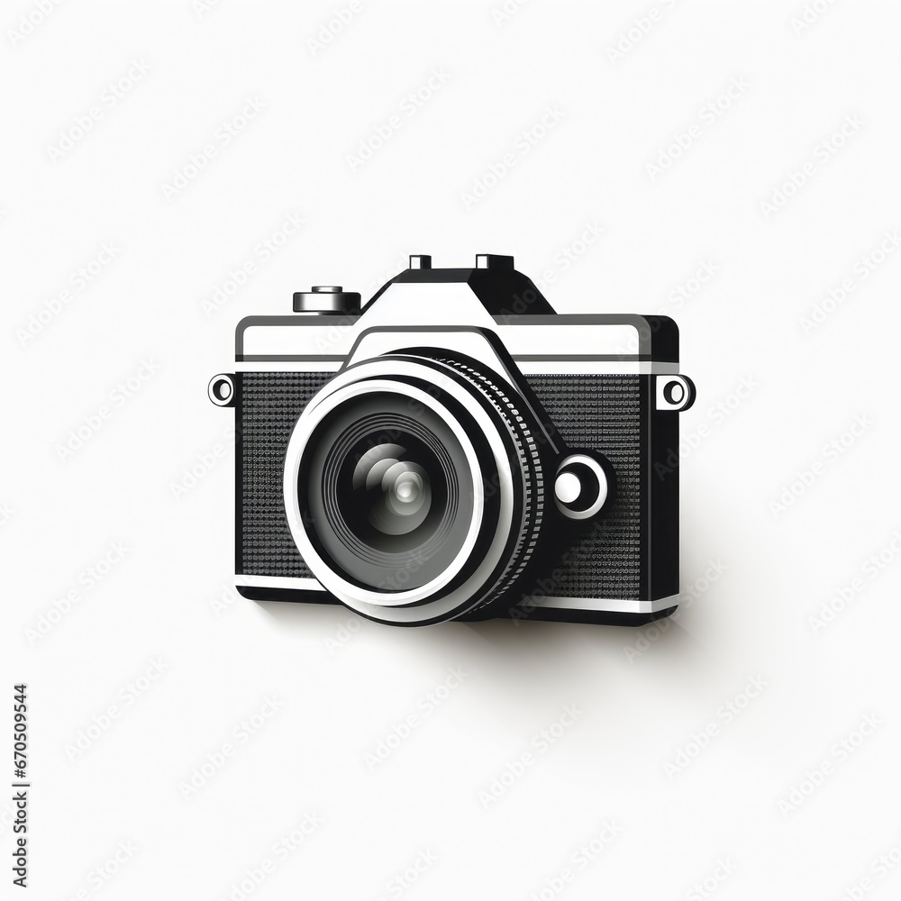 minimalistic camera image perfect for a print