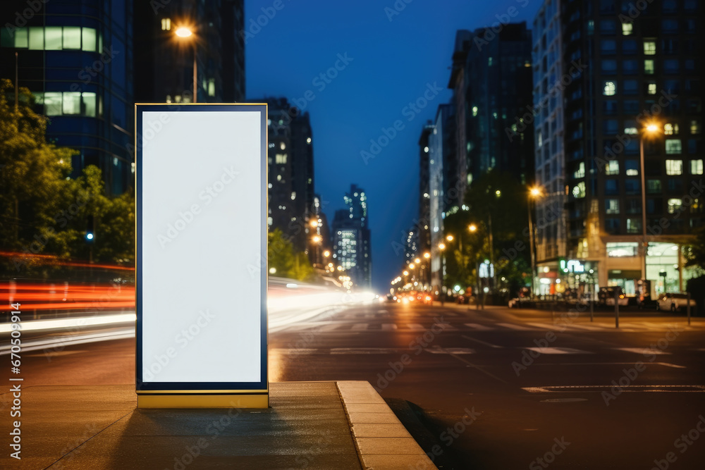 Mockup Advertisement billboard. Background Generative AI Mockup Advertisement billboard. Background Generative AI