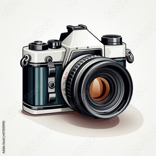 minimalistic camera image perfect for a print