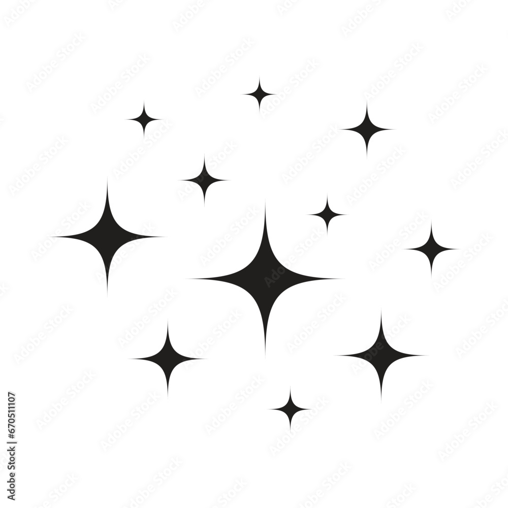 Shine vector icon, clean star illustration sign isolated vector illustration.