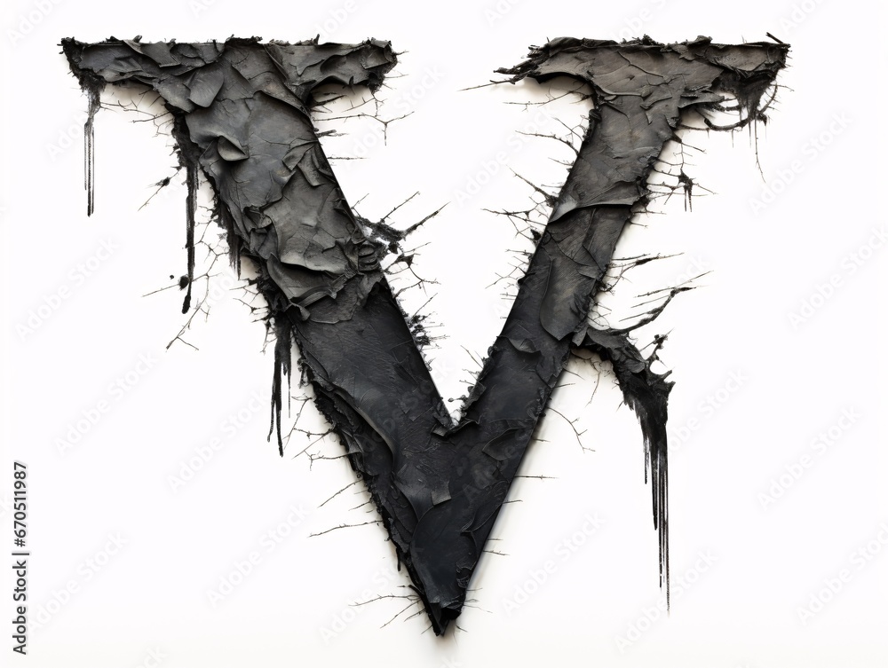 an open letter v on a white background an open letter v on a white background