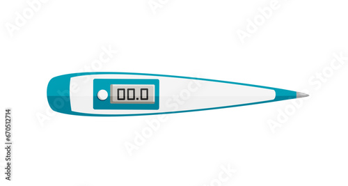 Medical thermometer cartoon icon. Vector illustration of electronic thermometer, isolate on a white background.