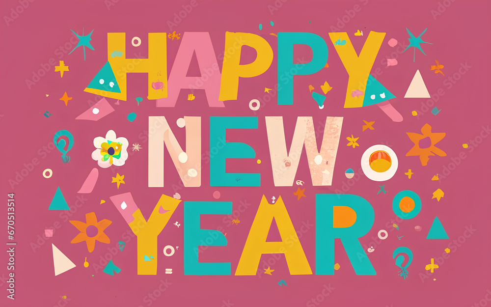 Celebrate 2024: Adorable Kawaii New Year Background, New Year 2024 Background, Kawaii New Year 2024 Background, 2024 Background