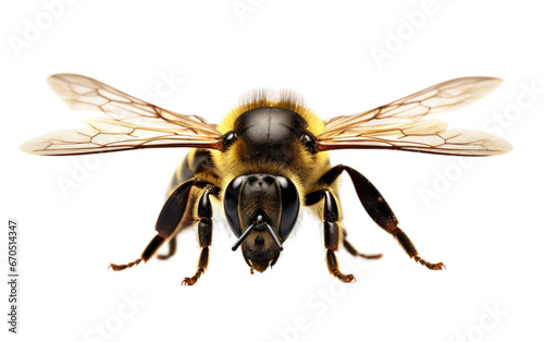 Unique Traits of Hornfaced Bee on isolated background