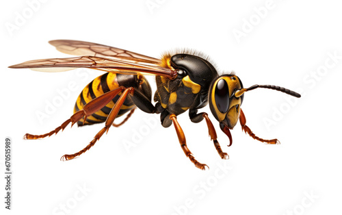 Deadly Japanese Hornet Species on isolated background