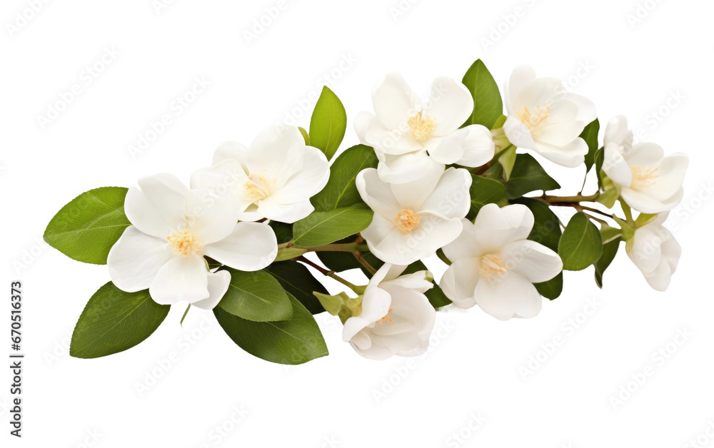 The Beauty of Jasmine Flowers on isolated background