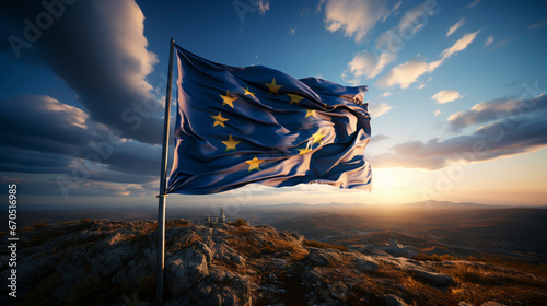 European union flag, Ai generated