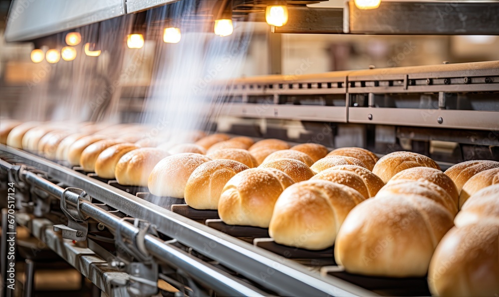A Conveyor Belt Packed With an Assortment of Tasty Bagels A Conveyor Belt Packed With an Assortment of Tasty Bagels