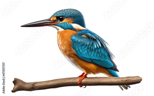 The Kingfisher Bird Species on isolated background