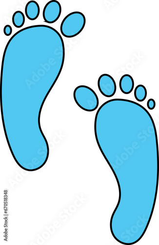 feet marks vector design illustration isolated on transparent background