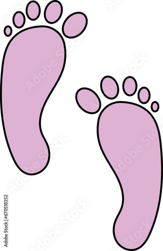 feet marks vector design illustration isolated on transparent background