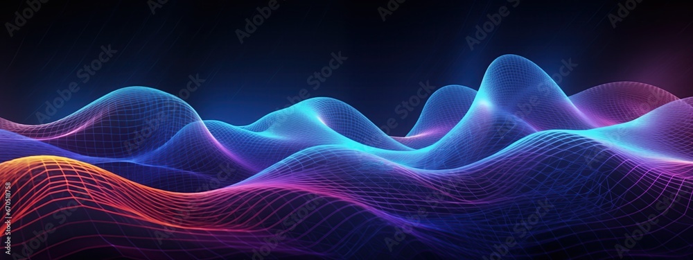 Wave of musical sounds. Abstract background