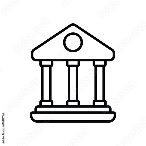 Bank icon isolate white background vector stock illustration © vector squad