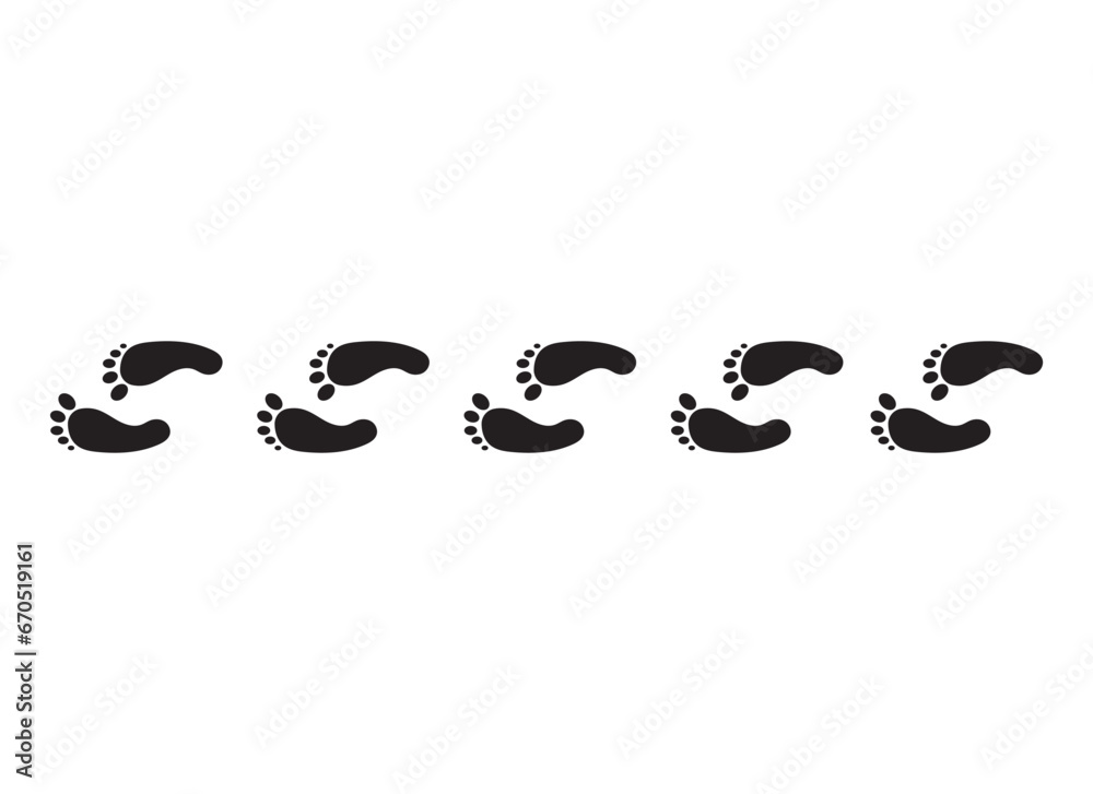 feet marks vector design illustration isolated on white background feet marks vector design illustration isolated on white background