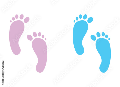 feet marks vector design illustration isolated on white background