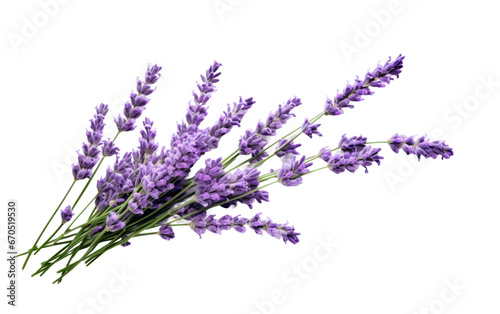 Lavender Flowers in Bloom on isolated background
