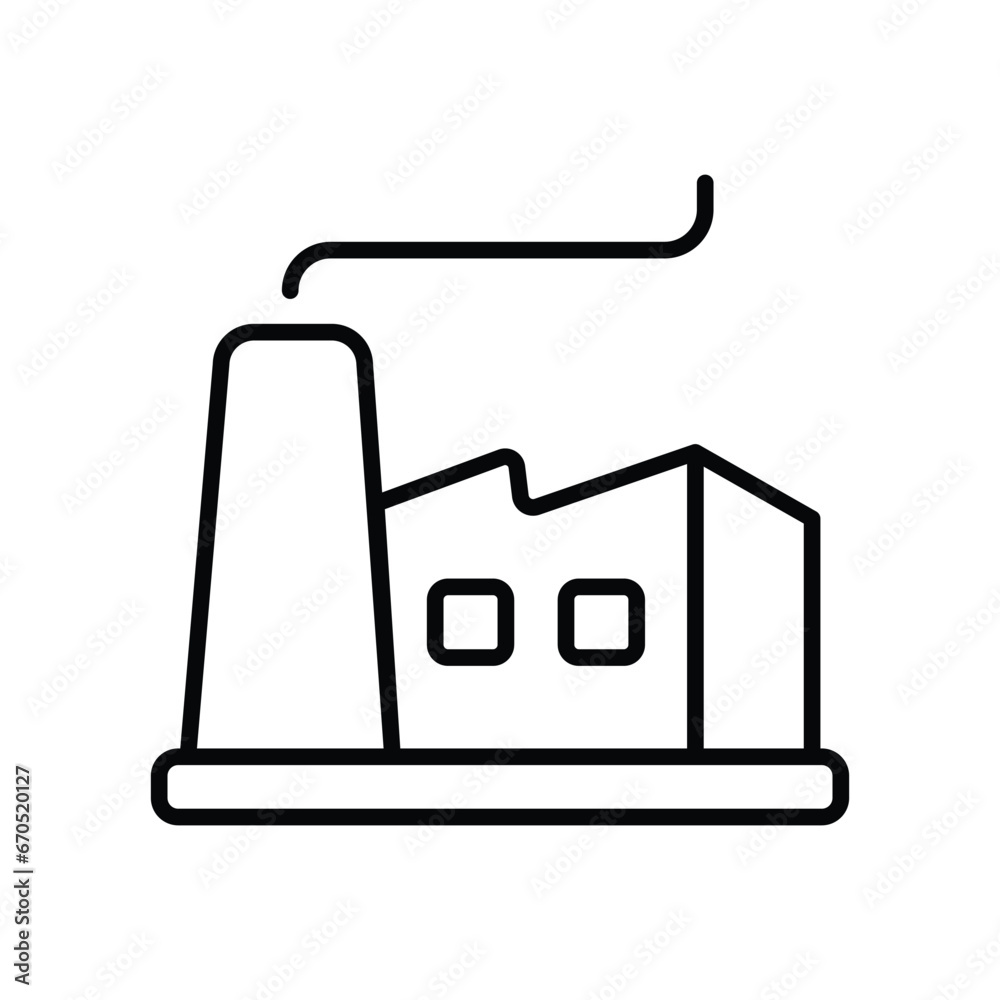 Factory icon isolate white background vector stock illustration Factory icon isolate white background vector stock illustration