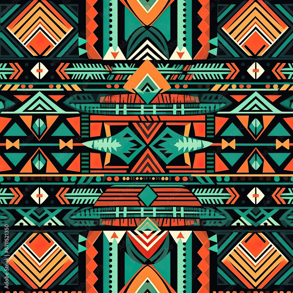 Aztec Pattern Generative AI Aztec Pattern Generative AI