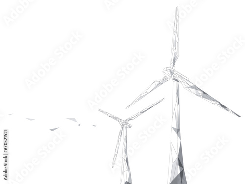 fragment A002_wind turbines shows the concept of cleaning energy vector illustration graphic EPS 10