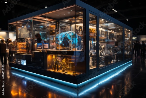 Tradeshow booth dedicated to showcasing innovative robotics, Generative AI
