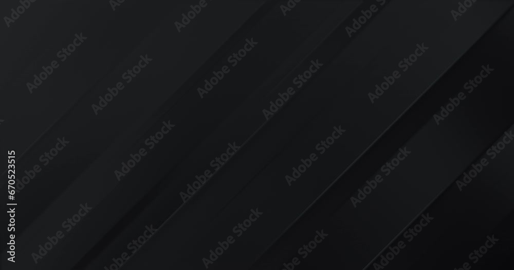 4k Dark deep black dynamic abstract animated background with diagonal lines. Modern creative halftone premium gradient. 3d cover of business presentation banner for sale event night party. Soft shadow