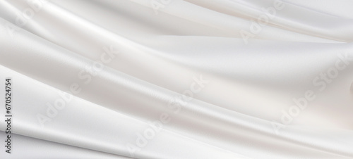 Smooth elegant rippled white silk or satin luxury cloth texture, wedding background, beautiful soft blur pattern natural, Abstract background design luxury white cloth