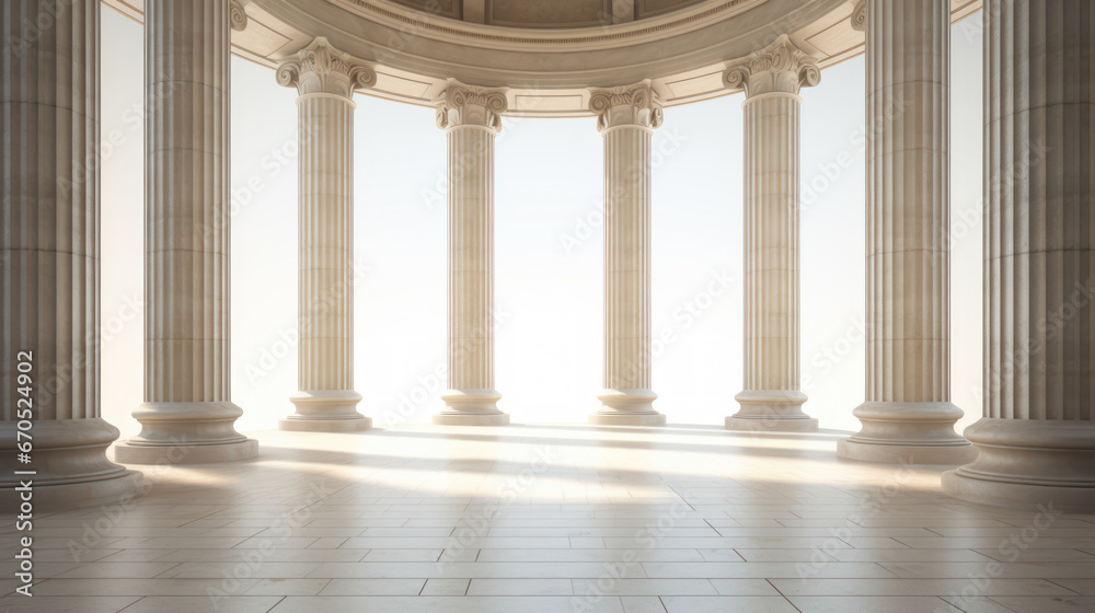classical marble Greek column and pillars