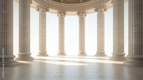 classical marble Greek column and pillars photo