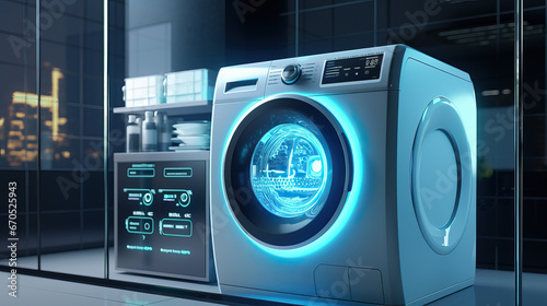 Futuristic Washing Machine with Modern Design photo