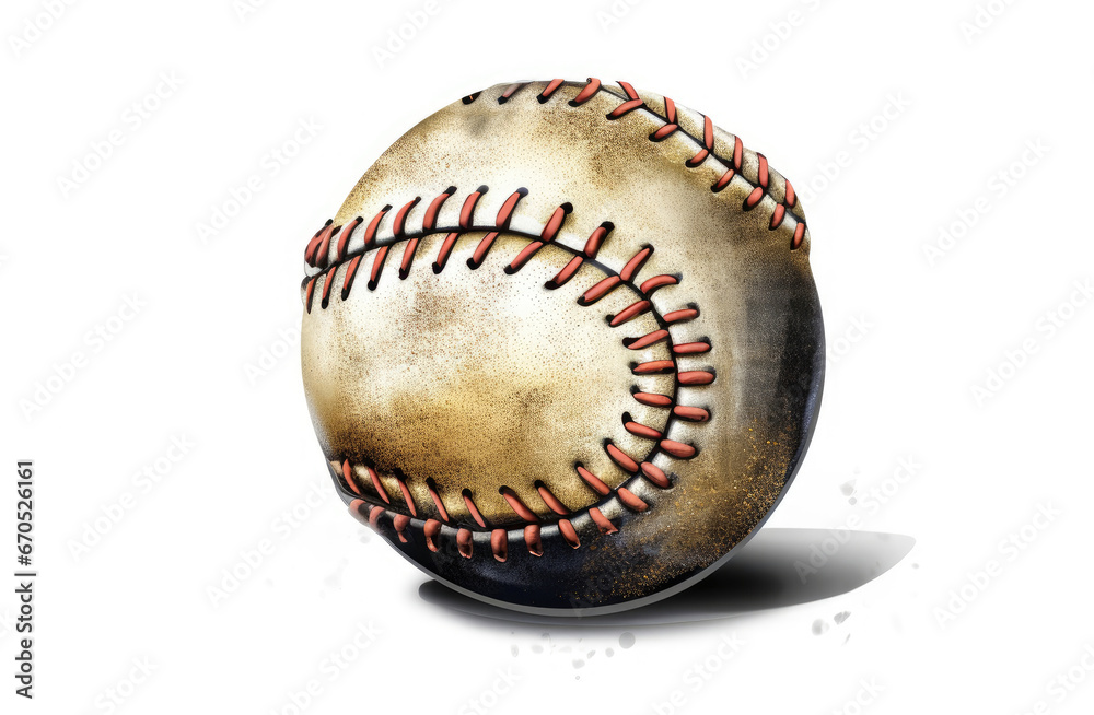 Softball on White Background Generative AI