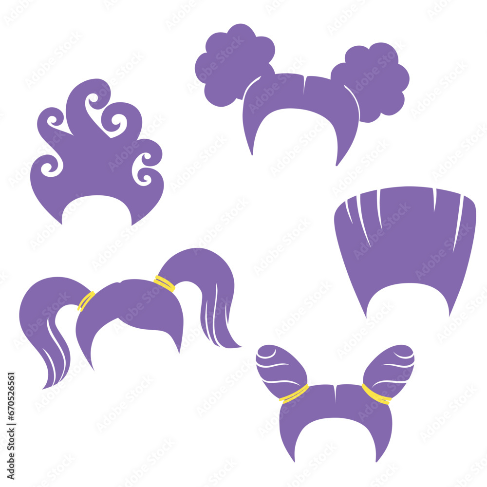 Purple funny hair style