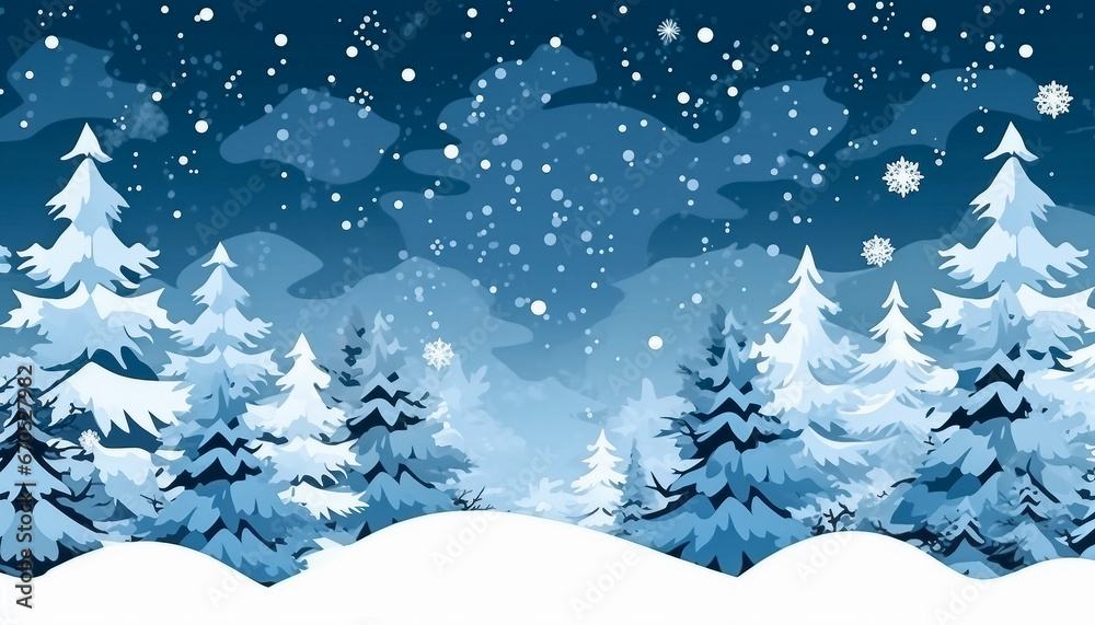 Snowy Christmas tree Background for Christmas 